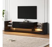 Yihomfy Meuble TV 181 cm avec Éclairage LED et Tiroirs, Meuble Télé Finition Haut de Gamme pour Téléviseurs Jusqu'à 80 Pouces