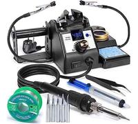 YIHUA 926LED-IV Station de soudure 60W 90~480°C Kit de soudure avec 2 mains secourables, distributeur de fil à souder, 5 pannes à so