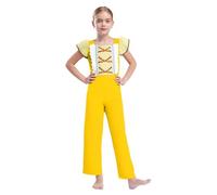 Yihuimin Body Vintage Médiéval Enfant Fille Costumes D'halloween Robe Princesse Vêtements Steampunk Victoria Carnaval De Noël 2-12 Ans Jaune 2-3 ans