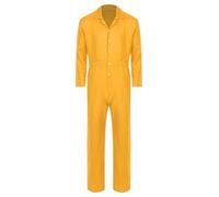 Yihuimin Combinaison de Travail Homme Haute Visibilité Salopette Manches Longues Vêtements de Travail Mécaniciens Agricole Chantiers Jaune L