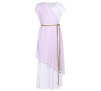 Yihuimin Robes Grecques Antiques Empereur Romain César Fille Costume De Dieu Grec Costumes D'halloween Carnaval De Noël Enfants 6-16 Ans Violet 5-6 ans