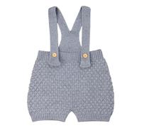 Yihuimin Tenue Automne - Hiver Garçon Bébé Tricoté Sling Workwear Pantalons Combinaison Côtelées Pull Couleur Unie Pantalons Bretelles Tricotées 0-18 Mois Gris 9-12 Mois
