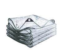 YiHYSj Bâche Transparente pour l'extérieur - 2 x 10 m 400g/m² avec Oeillets Durable et Résistante à la Déchirure Protection Contre la Pluie pour Animaux de Compagnie Toit