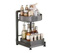 YiHYSj Étagère à Épices Etagère de Stockage d'Épices à 2 Niveaux Support Empilable Extensible Étagère de Rangement Cuisine rganisateur Porte Épices pour Tiroirs Cuisine Salle Manger