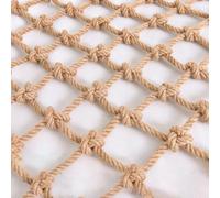 YiHYSj Filet de Support pour Plantes Filet Décoratif Corde pour Intérieur ou Extérieur Filet de sécurité biodégradable en Toile de Jute compostable Naturelle (6mm Corde) (1.5mX2m(Trou 8cm))