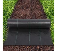 YiHYSj Toiles de Paillage 90g/㎡ Toile Anti Mauvaises Herbes Jardin Geotextile Bache Anti Mauvaise Herbe Bache Noire Agricole Tissu Perméable à l'eau