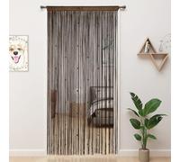 YIIBAII Rideau à Perles pour Porte, décoration à Suspendre et cloisons, Rideaux de Placard (café, 99,1 x 200,7 cm)