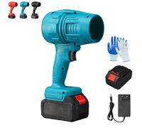 Yiicoong Blower - Super Powerful Cordless Blower, Powerful Turbo Jet Blowers with Battery and Charger, Portable Handheld Cordless Leaf Blowers for Patio Cleaning, Lawn Care (Blue)