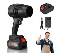 Yiicoong Blower, Yiicoong Super Powerful Cordless Blower, Long-Lasting Work, Portable Handheld Electric Air Leaf Blowers, for Car Drying and Clear Away Leaves, Snow, Dust (Black,1 Batteries)