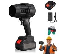 Yiicoong Cordless Blower, Yiicoong Portable Dust Cleaner Handheld Turbo Jet Blower, Electric Air Leaf Blowers, Powerful Wind Force, with Leaves, Snow, Or Dust in Minutes (Black*One Battery)