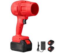 Yiicoong Cordless Blower, Yiicoong Super Powerful Cordless Blower, Delivers a Powerful Wind Force, Handheld Leaf Blowers for Yard and Car Cleaning (Red*Two Batteries)
