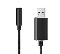 Yiida Adaptateur USB vers audio femelle - Adaptateur USB vers jack 3,5 mm - Adaptateur casque USB - Carte son externe USB pour PC/ordinateur portable