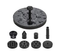 Yiida Fontaine solaire avec 6 magnifiques lumières LED colorées, batterie de stockage de 1,5 W, fontaine solaire pour bassin extérieur, aquarium ou décoration de jardin