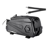 Yiida Sacoche de vélo Camel - Coque rigide étanche de grande capacité | Sacoche de vélo avec bande réfléchissante | Sacoche arrière pour VTT