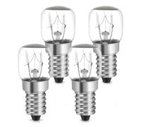 YIIFELL Ampoule Four 4x Ampoule Frigo 15W E14 Blanc Chaud Résistante à 300 °C (2700K, ST22,22mm Lot de 4 Lampes de Four T22 pour Four, BBQ, Sauna, Lampe à Sel, Four à Micro-ondes