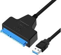 YIIFELL Cable SATA vers USB, Adaptateur USB 3.0 vers SATA pour Disque Dur et SSD 2,5, SSD/HDD Convertisseur, Compatible avec Les Systèmes d'exploitation Windows, Mac et Linux