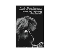 yiili Poster de Serena Williams sur toile avec citations de tennis - Décoration pour chambre à coucher, bureau, chambre - Cadeau - Sans cadre - 30 x 45 cm