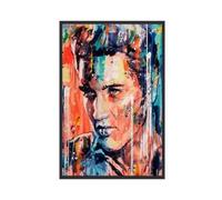 yiili Poster sur toile du chanteur de rock Elvis Presley - Décoration murale pour salon, chambre à coucher - Style sans cadre - 50 x 75 cm