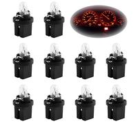 YIIWONI 10 PCS Ampoule Tableau de Bord,T5 B8.5D LED Tableau de Bord Voiture Dash Light DC 12V 2W,Lampe d'affichage de Commande Centrale Jaune Chaud,Ampoule T5 LED pour Voiture Interne