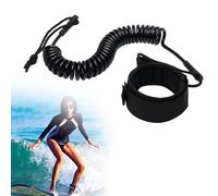 YIIWONI 10 Pieds Leash pour Planche de Surf,Laisse Paddle avec Sangle de Pied Fermeture Velcro,Leash Surf pour pour Kayak,Bodyboard,Stand Up Paddle Board,Noir