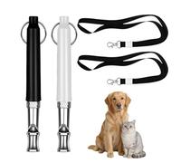 YIIWONI 2 Pcs Sifflets Professionnels pour Arrêter Les Aboiements,Sifflet Ultrason Chien Anti Aboiement,sifflets Professionnels De Dressage De Chiens avec Cordon