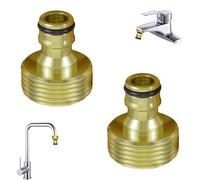 YIIWONI Lot de 2 raccords de Robinet universels pour mitigeur,Filetage intérieur,Adaptateur de Tuyau pour tuyaux d'arrosage,systèmes d'irrigation,Raccord Rapide(Compatible avec Gardena)