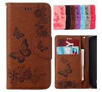 Yiizy Coque Compatible avec Compatible avec Sony Xperia XZ1 / F8342 Etui, Pochette Coque Housse Cuir Flip Silicone TPU Coquille Portefeuille Média Fente pour Carte Protecteur Poche (Marron)