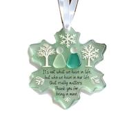 yijan Sea Glass Ocean Wave Mug - Handcrafted Coffee/Tea Cup Bring the Calm of the Ocean to Your Morning for Beach Lovers (Sea Glass Pendant)