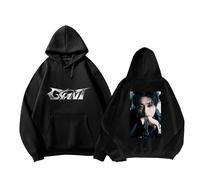 YiJee Stray-K 2ND GIAT Sweat à capuche pour femme - KPOP - Style Harajuku amusant, Noir fin - G, M