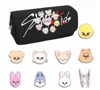YiJee Stray-K SKZ SKZOO Stays Kpop Trousse à crayons multifonction avec porte-clés Rose, Asp12, 20*10*7.5cm, Décontracté
