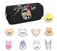 YiJee Stray-K SKZ SKZOO Stays Kpop Trousse à crayons multifonction avec porte-clés Rose, Asp9, 20*10*7.5cm, Décontracté