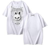 YiJee Stray-K SKZOO T-Shirt pour Fans de Kpop, Look Dessin animé, Blanc., M