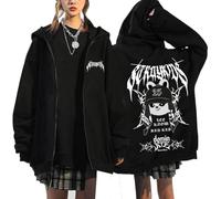 YiJee Stray-K - Sweat à capuche zippé surdimensionné - Veste à capuche KPOP avec BangChan & Co - Y2K Streetwear pour les fans, Noir11., M