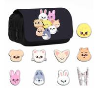 YiJee Stray-K Trousse en toile avec 7 classeurs SKZOO, fans de KPOP, coffret cadeau Stray-K
