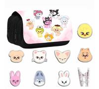 YiJee Stray-K Trousse en toile avec 7 classeurs SKZOO, fans de KPOP, coffret cadeau Stray-K