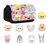 YiJee Stray-K Trousse en toile avec 7 classeurs SKZOO, fans de KPOP, coffret cadeau Stray-K