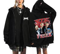 YiJee Stray Kids SKZOO Veste à capuche - Y2K Harajuku Streetwear Unisexe BangChan Lee Know Changbin Hyunjin Han Felix Seungmin I.N, Noir16., M