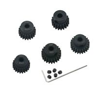 YijiaLink 5-Pack Pignons en Acier 48P 19T 20T 21T 22T 23T avec Vis pour Arbre de 3,175mm 1/10 RC Moteur Brosse sans Balais