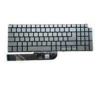 YIJIATech Clavier de rechange avec tournevis US Disposition pour ordinateur portable Dell 7590 7591 7791 7591 2 en 1 Inspiron 5584 5590 5593 5594 5598 US rétroéclairé (7590 argent avec rétroéclairage)