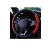 YIJIAVSX Autocollant pour Volant Couverture Universelle Volant Voiture, Bande Métallique Antidérapante, Diamètre en Cuir, Couvre-Volant Automatique pour 37-38cm Housse Volant(Black Red)