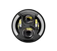 YIJIAVSX Phare Moto 7 Pouces pour Royal pour Enfield pour Himalayan 400 411 650 350 Feux LED DRL Phare(Turning Left Right)