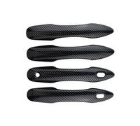 YIJIAVSX Poignées De Porte Extérieure Pour Toyota Pour Corolla Cross XG10 2021-2024 : 4 Autocollants Décoratifs Pour Poignées De Porte Extérieures(Carbon fiber black)