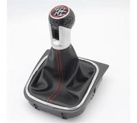 YIJIAVSX Pommeau Levier Vitesse Pour VW Pour Golf Pour Rabbit Pour Jetta MK5 MK6 2004-2011 2012 2013 2014 Voiture 5 6 Vitesses Pommeau De Levier De Vitesse Soufflet(6 Speed Style 3)