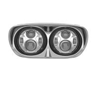 YIJIAVSX pour Harley pour Road Glide 2004 2005 2006 2007 2008 2009 2010 2011 2012 2013 Double Phare À LED Phare De Moto(Argent)
