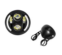 YIJIAVSX pour Shadow VT 600 750 1100 VTX 1300 5 3/4 Pouces 5,75 Pouces Phare LED Universel pour Moto avec Support De Fixation(Set B)