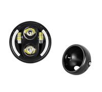 YIJIAVSX pour Shadow VT 600 750 1100 VTX 1300 5 3/4 Pouces 5,75 Pouces Phare LED Universel pour Moto avec Support De Fixation(Lamp and Housing B)