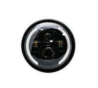 YIJIAVSX pour Suzuki Phare LED Rond Noir pour Moto De 7,5 Pouces Feu De Croisement Support De Phare De 7 Pouces(F)