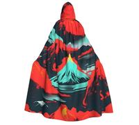 YIJIAYH Cape à capuche pour adulte avec imprimé volcano Bloom pour Halloween, carnaval, cosplay, fête de Noël, événements à thème