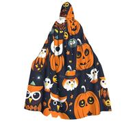 YIJIAYH Cape à capuche pour adulte, motif chouette, fantôme, citrouille, Halloween, carnaval, cosplay, fête de Noël, événements à thème
