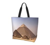 YIJIAYH Sac à bandoulière grande capacité avec poche pour femme Motif pyramides d'Égypte pour le shopping, le travail, l'université et les voyages